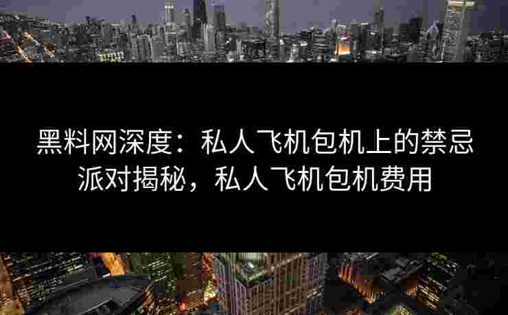 黑料网深度：私人飞机包机上的禁忌派对揭秘，私人飞机包机费用